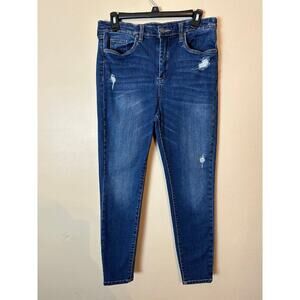 Blank NYC The Great Jones High-Rise Skinny Jeans size 31 distressed womens